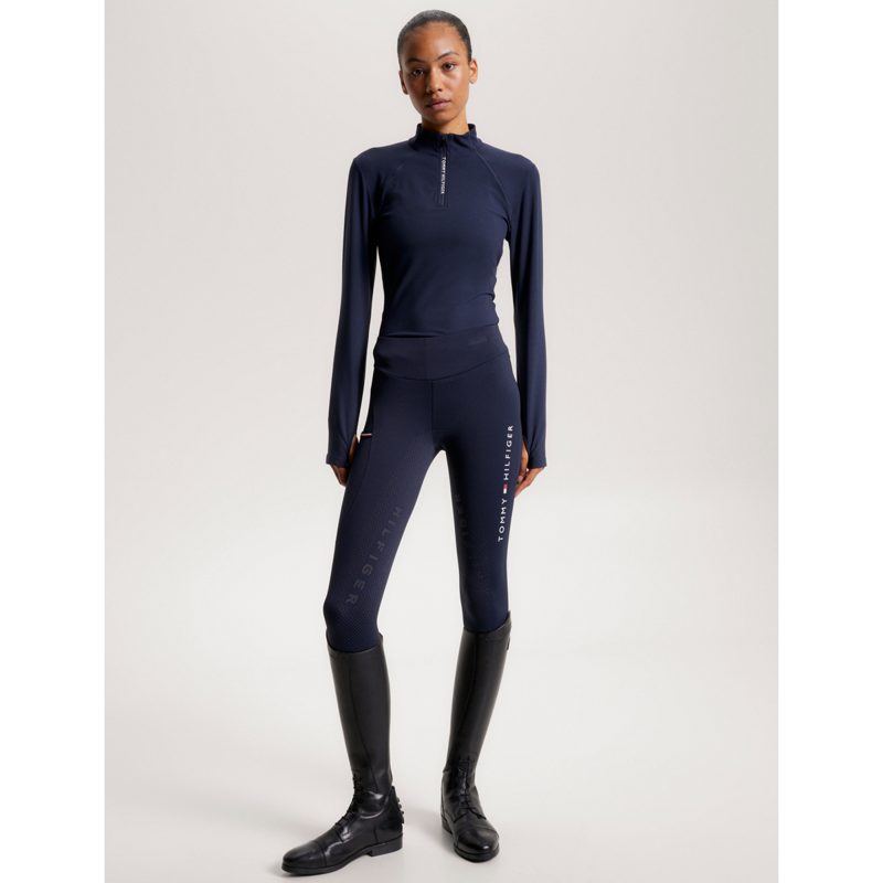 Tommy Hilfiger Women's Thermo 1/4 Zip Base Layer - Desert Sky-7